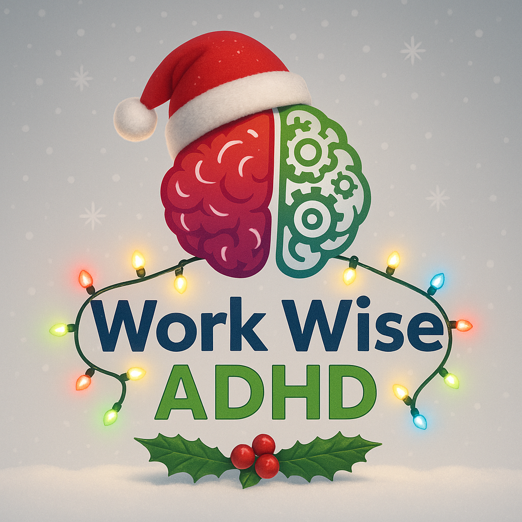 Work Wise ADHD festive logo